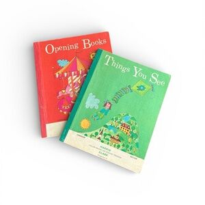 Vintage Language Arts Preprimer Set of 2 Books Nostalgia Kids Things You See